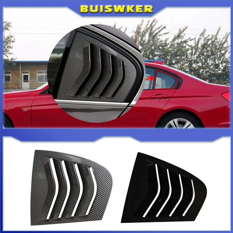 Car Rear Side Window Shutter Trim Spoiler Cover For BMW 3 Series F30 318i 320i 325i 330i 2013-2019 Rear Triangle Window Spoiler