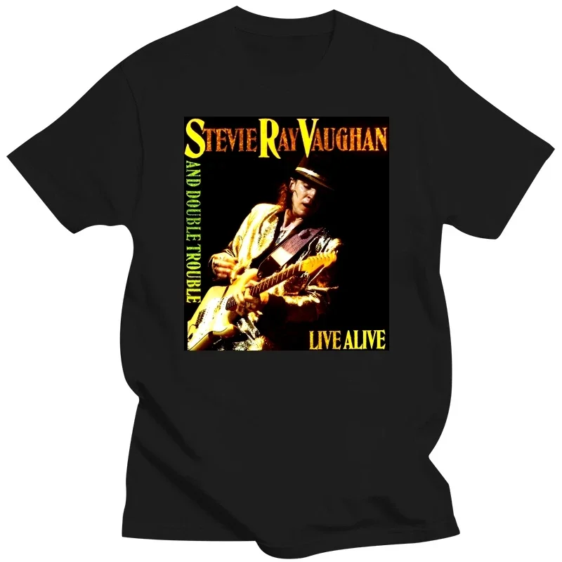 STEVIE RAY VAUGHN BLUES GUITAR CLASSIC VINTAGE ROCK CONCERT TOUR  Adult T-Shirt  oversized t shirt  men clothing  harajuku