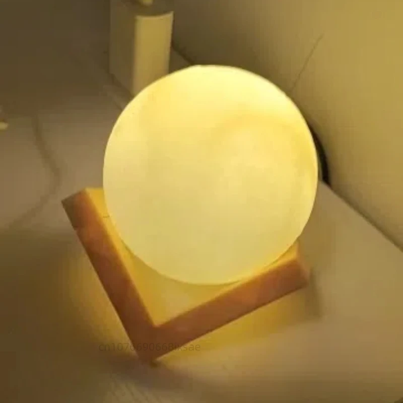 DIY Planet Lamp Creative Production Colorful Moon Graffiti Night Light Coloring Dreamy Moon Lamp Birthday Gift