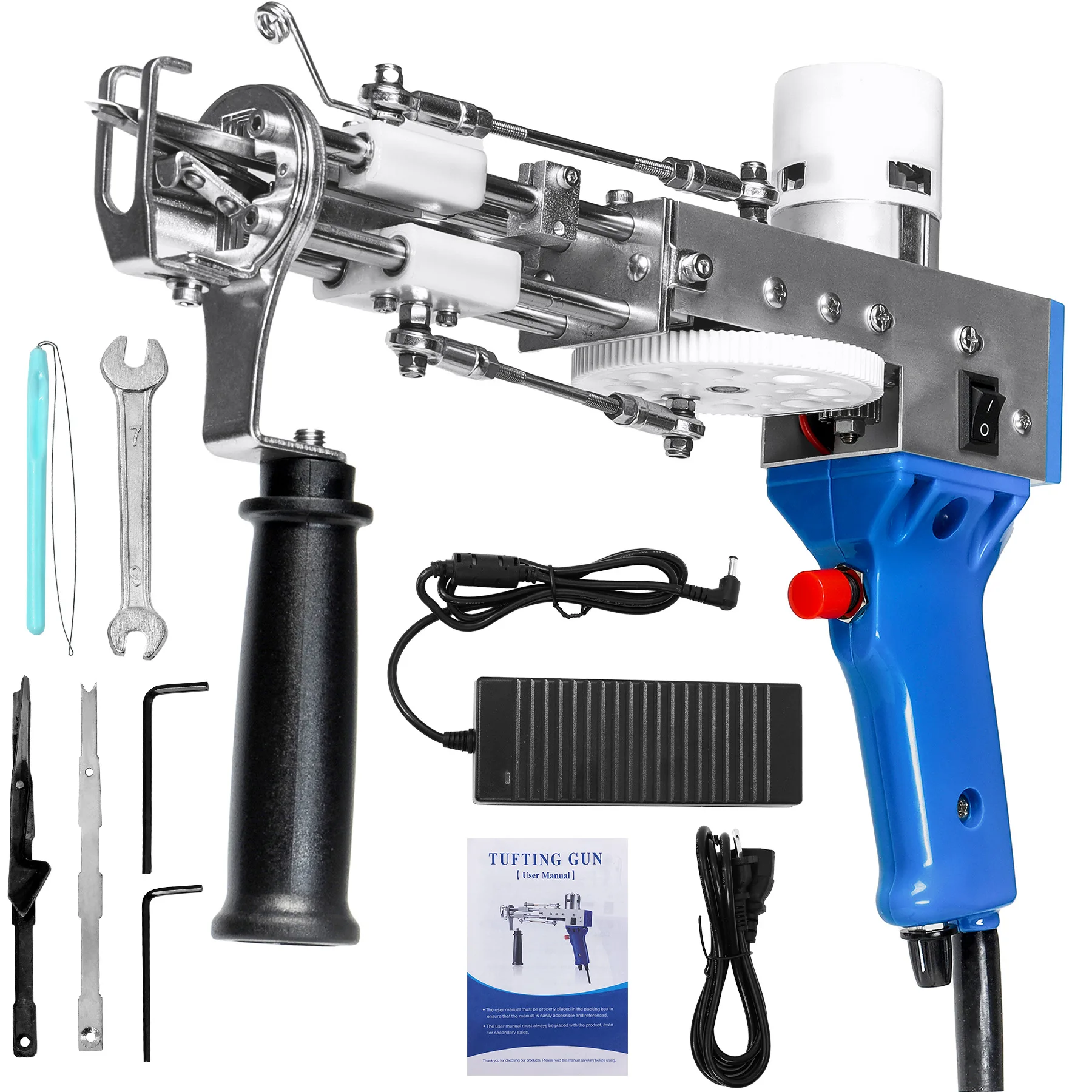 easy to use tufting gun fully automatic rug tufting machine handheld loop pile cut pile 2-in-1 gun for tufting art