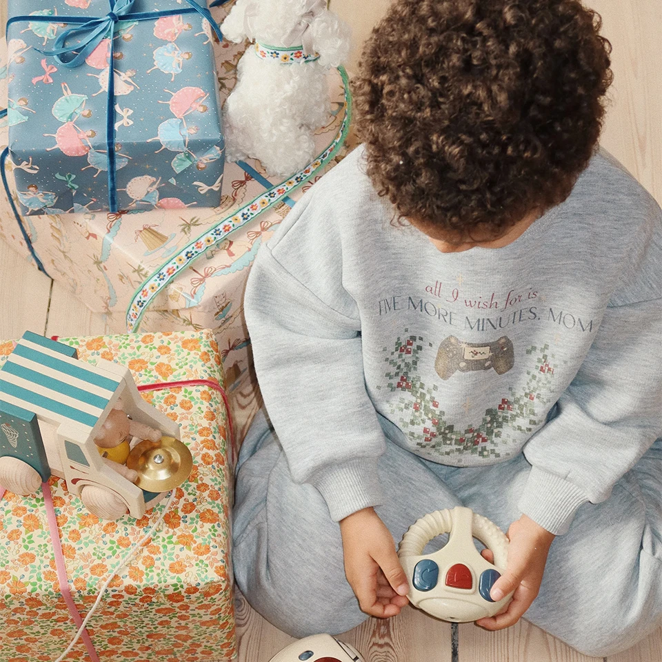 2024 Winter KS Girls Fleece Hoodies Pants Boys Embroidery Soft Sweatshirts Trousers Girl Dress Kids Outwear Children Clothes Set image 2