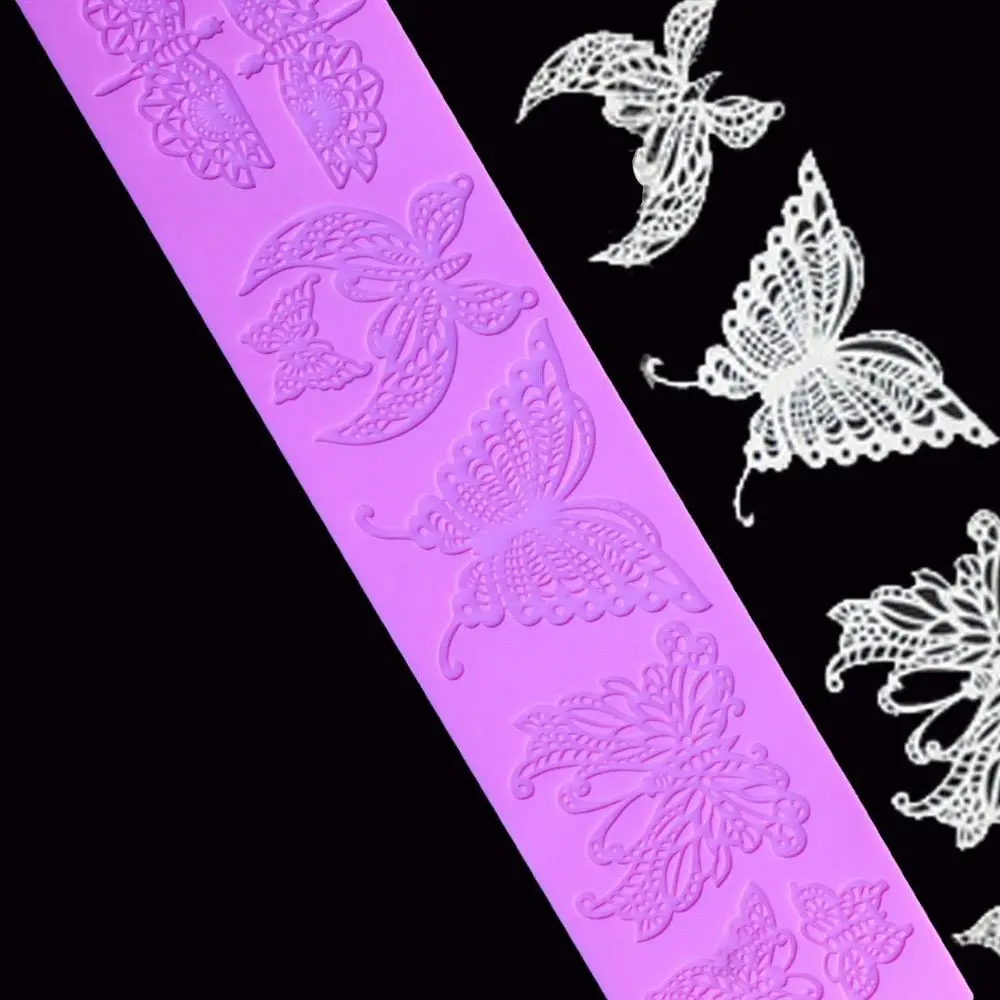 

8 Butterfly Silicone Fondant Mold Insect Shape Lace Mat Icing Sugar Chocolate Decoration Cake Cup Sugar Cookies Printing Mould