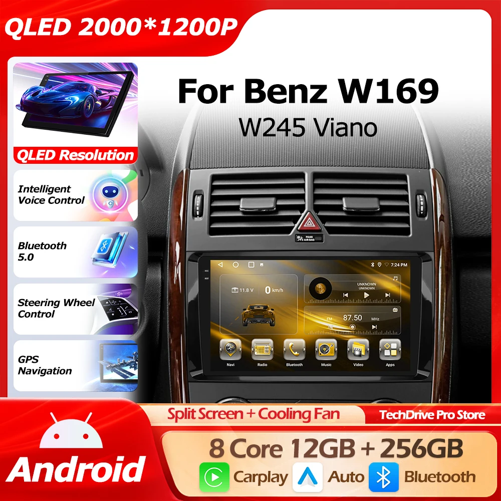 

Android 16 Carplay для Mercedes Benz W169 W245 Viano Vito W639 Sprinter W906 GPS-навигация, автомобильный мультимедийный плеер, 4G Wi-Fi, DSP