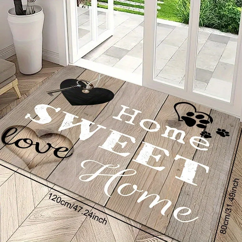 

1PC Home SWEET Pattern Home Door Mats Kitchen Rugs Non-Slip Pop design Bathroom Rugs Bath Mat Carpet for Home Sink Laundry Decor