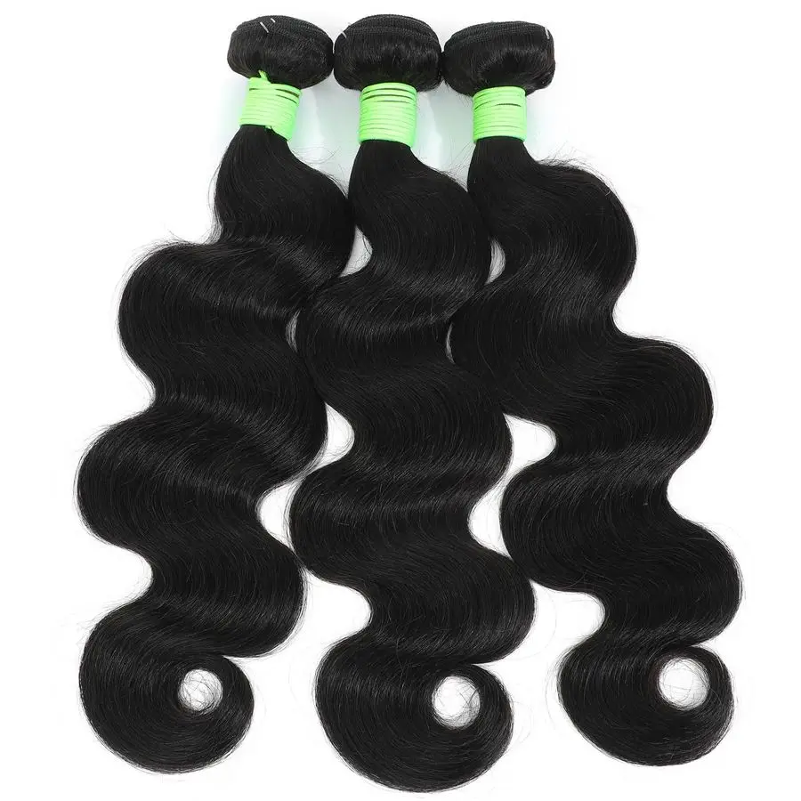 Rambut Bundel Body Wave Rambut Asli Manusia 16 18 20 Inch Grade 12A 100% Rambut Virgin Brasil Tanpa Proses Body Wave Paket 3 Bundel