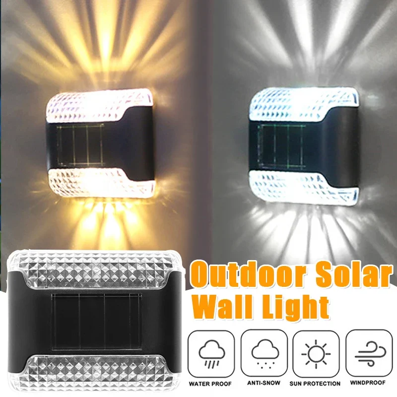 

Led Solar Wall Lamp Waterproof Solar Powered Up And Down Garden Fence Light For Outdoor Garden Pathway Porch Yard Decor Lighting