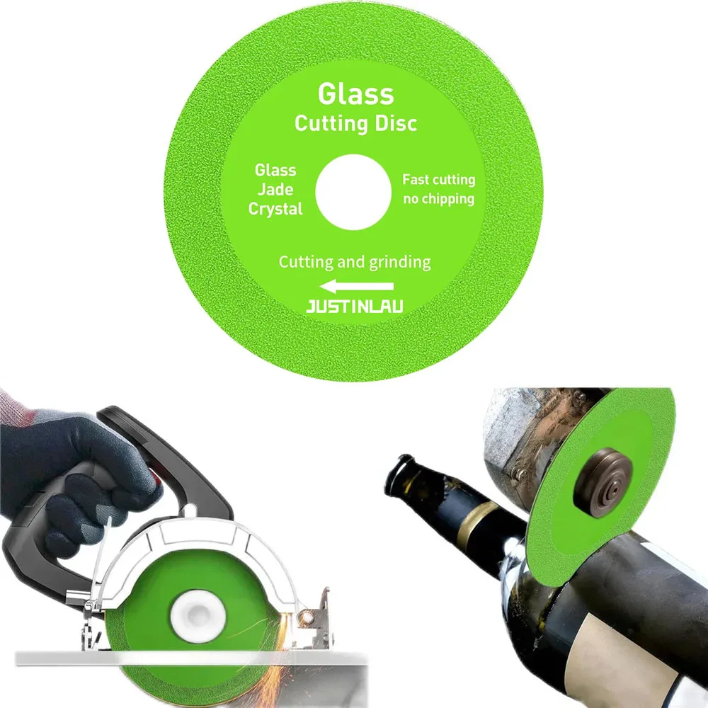 1PC Glass Cutting Disc 100mm Ultra-thin Saw Blade Jade Crystal Wine Bottles Grinding Chamfering Cutting Blade Glass Cutting Disk