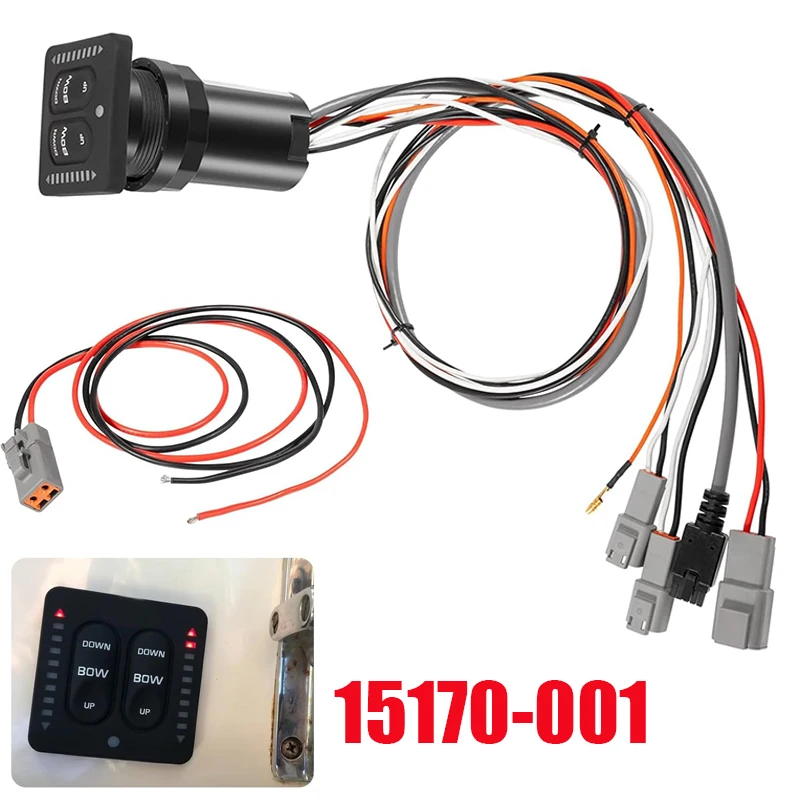 15170-001 LED Indicator Integrated Tactile Trim Tab Switch Kit, 36