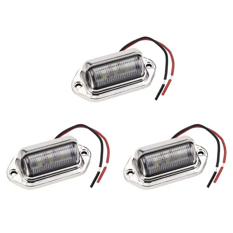 

F9-3X 12-24 В 6 светодиодных светильников номерного знака Лодка Палуба Дорожка Ступенчатая лампа Прицеп для автофургонов