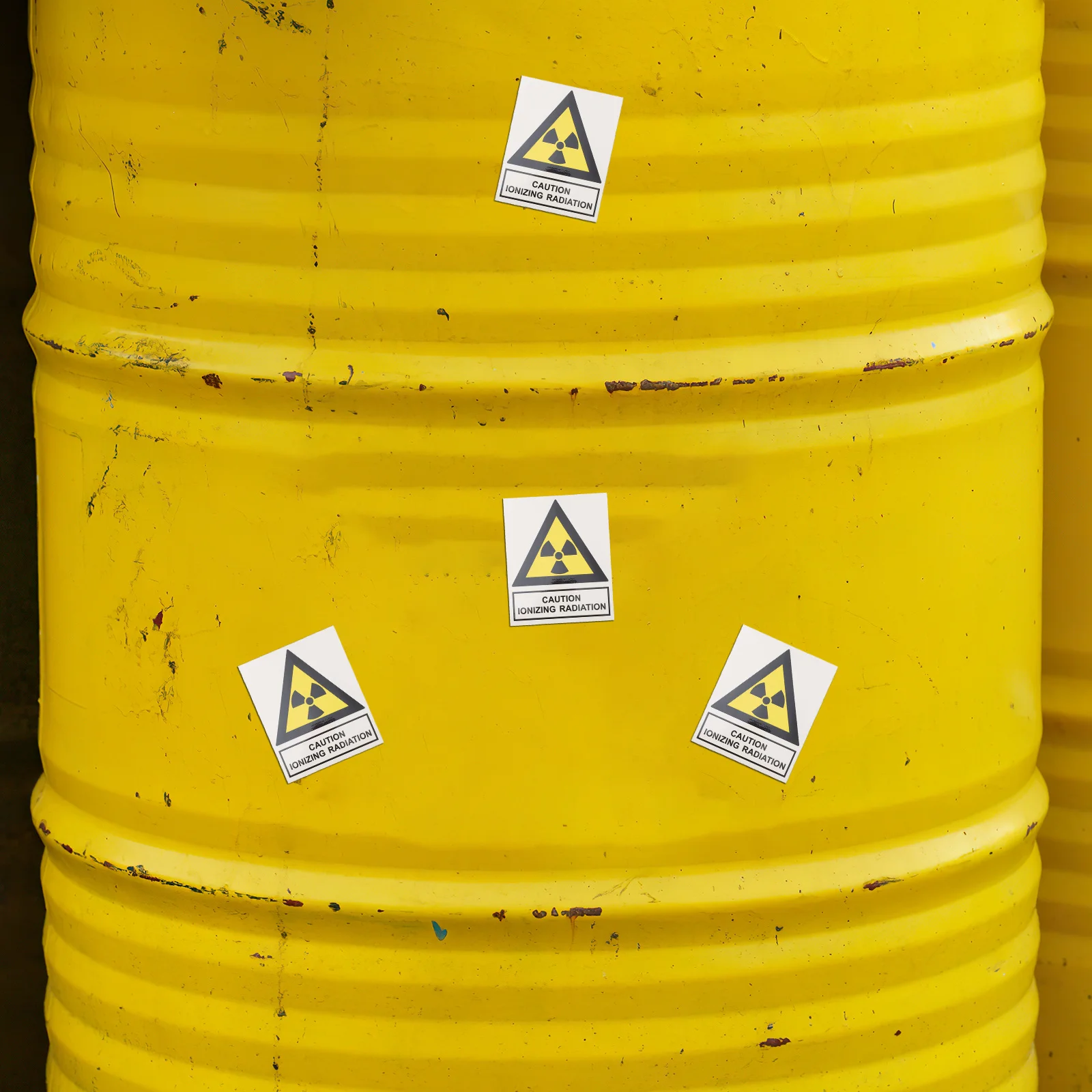 

4Pcs Radiation Warning Stickers Reliable Durable Safety Decals for Laboratory Hospital Industrial Radiation Symbol Caution Signs