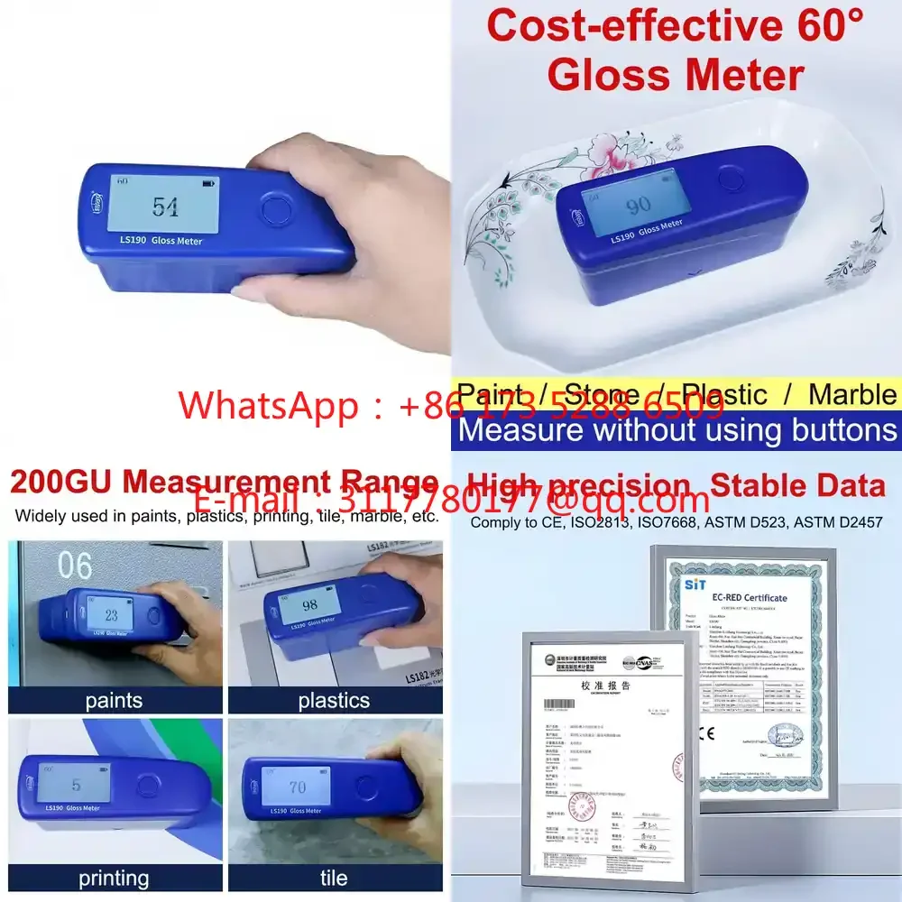 

WAP01 LS190 Gloss Meter for Car 60 Universal Angle Design High Accuracy Easy Operation Rechargeable Software