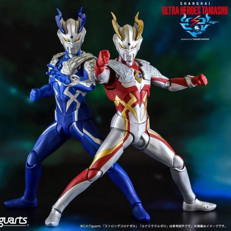 Original Genuine Ultraman SHF Sailor Ultraman ZERO Strong Coroner Moon God Marvel Action Figure Model Children's Animation Toys