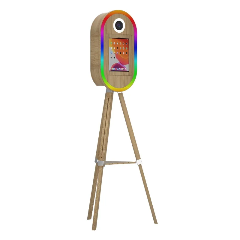 Grain wooden ipad Photo Booth with Dslr Photo Booth to Camera Selfie Photo Booth Machine for Party Events