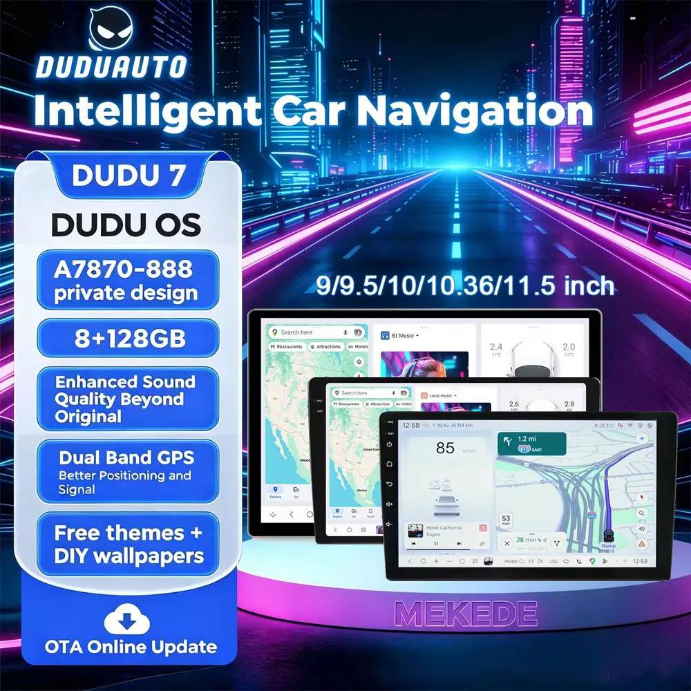 DUDUAUTO DUDU7 DUDU3 9,5" 10,36" 11,5" Kabelloses Carplay Android Auto Autoradio GPS-Navigation Universeller Auto-Multimedia-Player 4G LTE DSP DTS Unterstützt YOUTUBE Netflix Für Renault Alfa Seat BMW