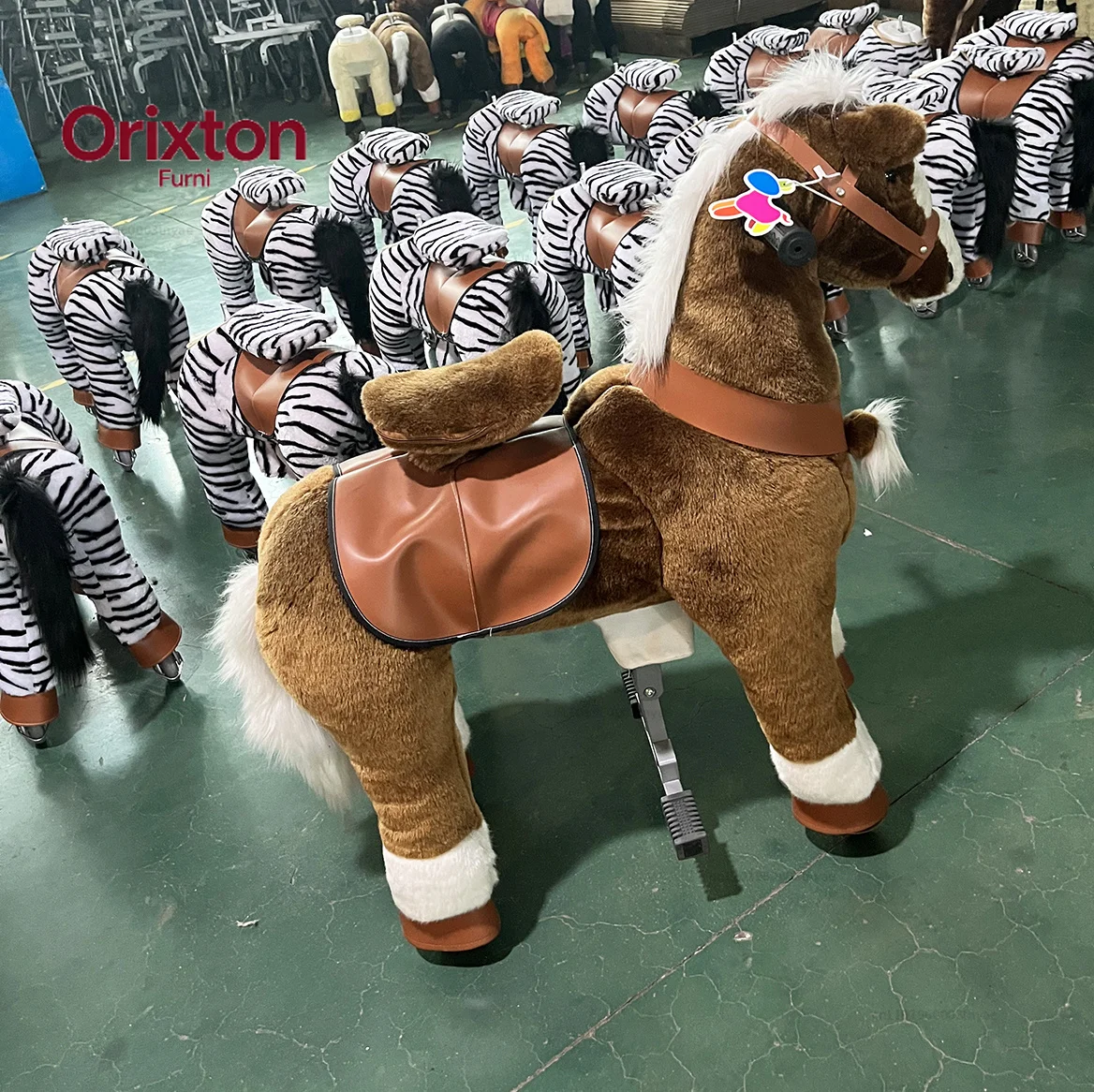 High quality plush riding toys unisex children ride mechanical animals ride rental