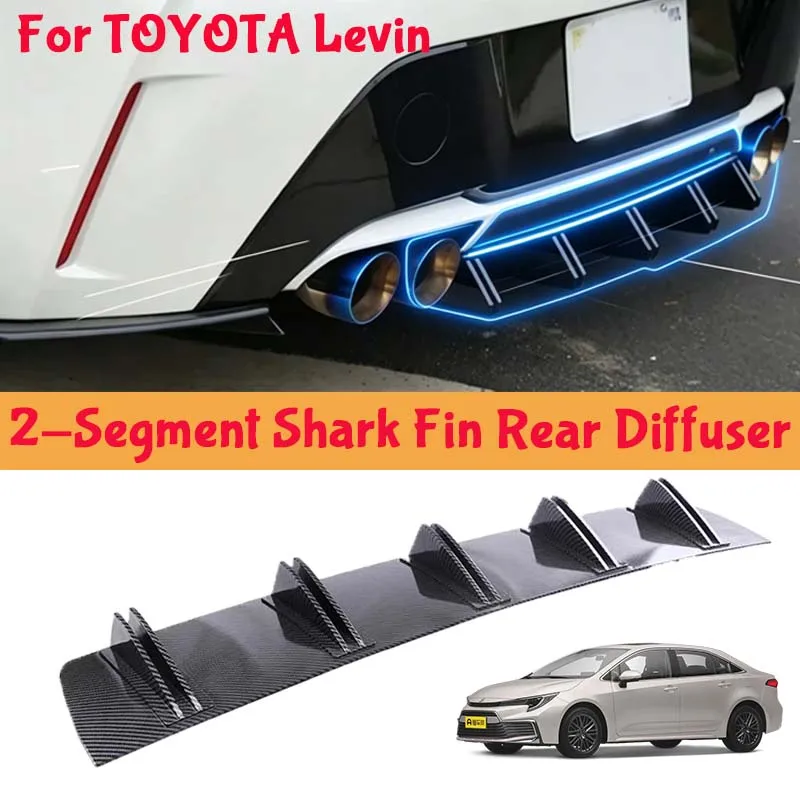 For TOYOTA Levin Shark Fin Rear Diffuser Split Chassis Spoiler Auto Aerodynamic Parts Aerodynamic Modification