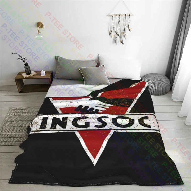 1984 Ingsoc Blanket Fluffy Flannel Dust Cover Bedding Throws For Sofa Bedroom