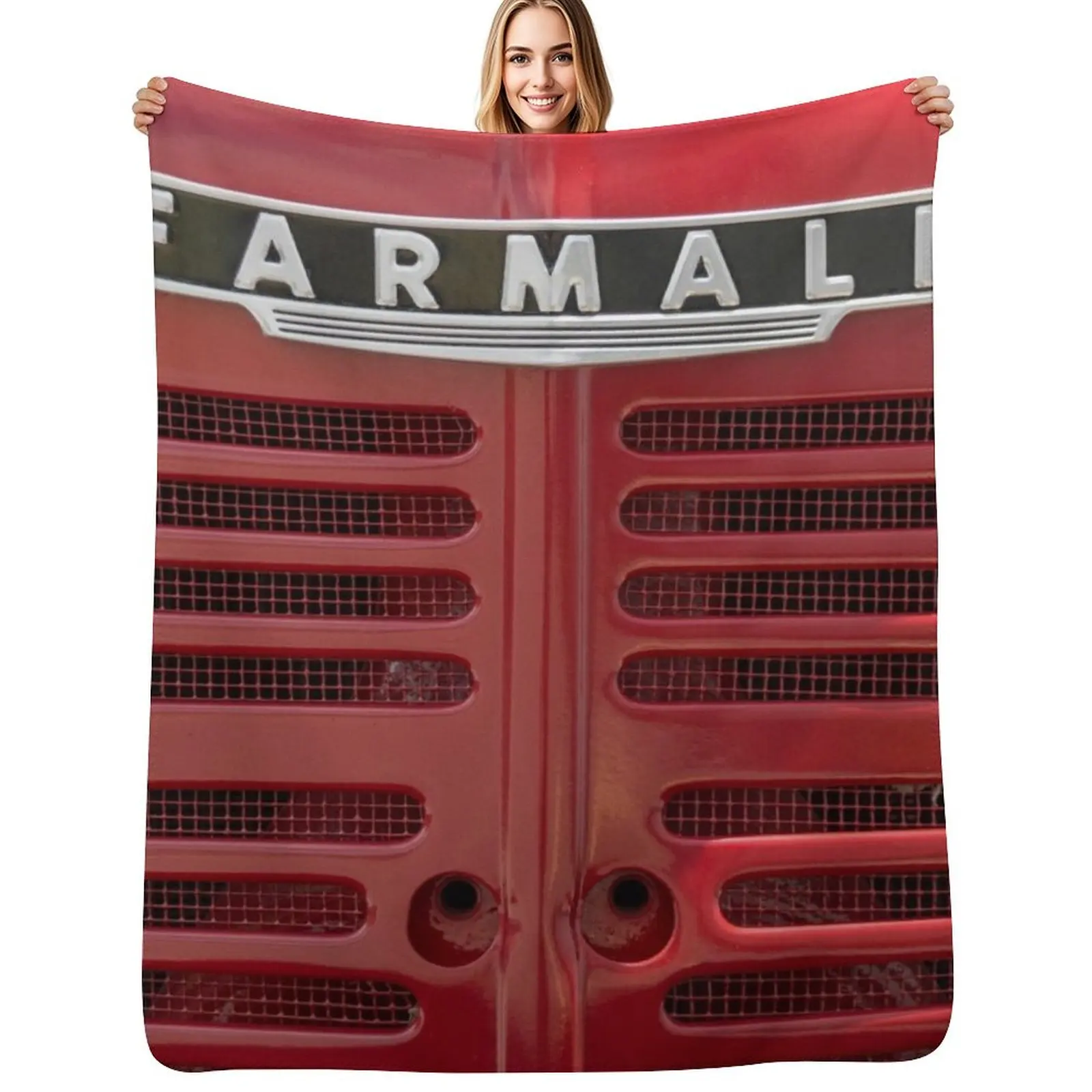 

Streamlined Farmall Grill Throw Blanket valentine gift ideas warm for winter Moving Vintage Blankets