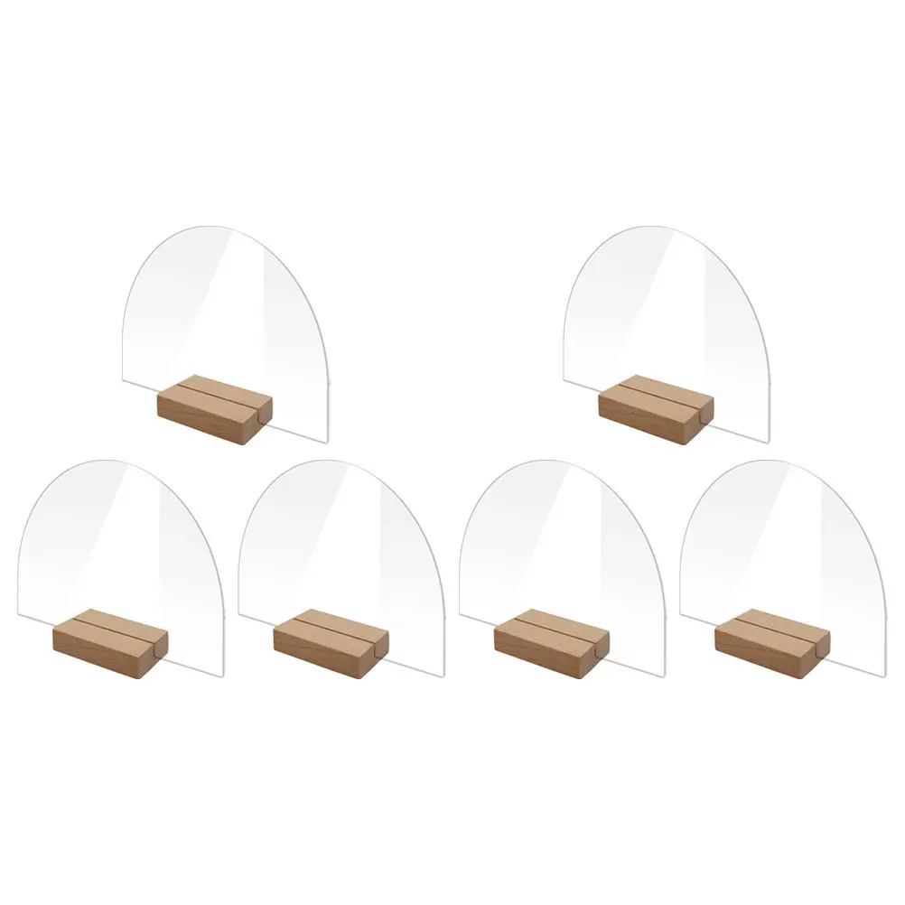 

6Sets Transparent Acrylic Table Cards Wedding Place Cards Reusable Blank Table Number Signs Party Supplies Wedding Seat Card