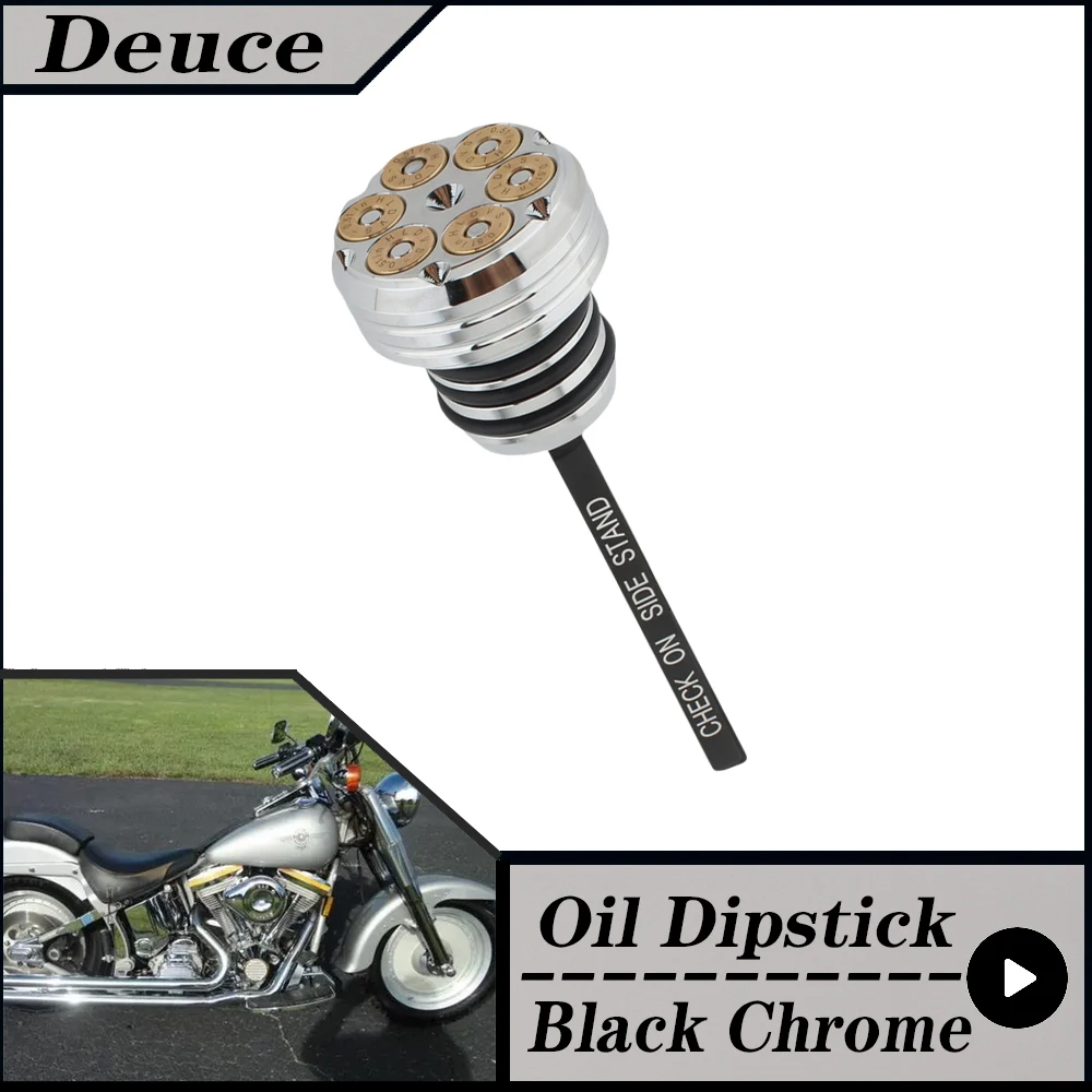 FOR Harley Davidson Softail Deuce FXSTD Injected  FXSTD-I 2001-2007 Motorcycle Accessory Engine Oil Dipstick Aluminum