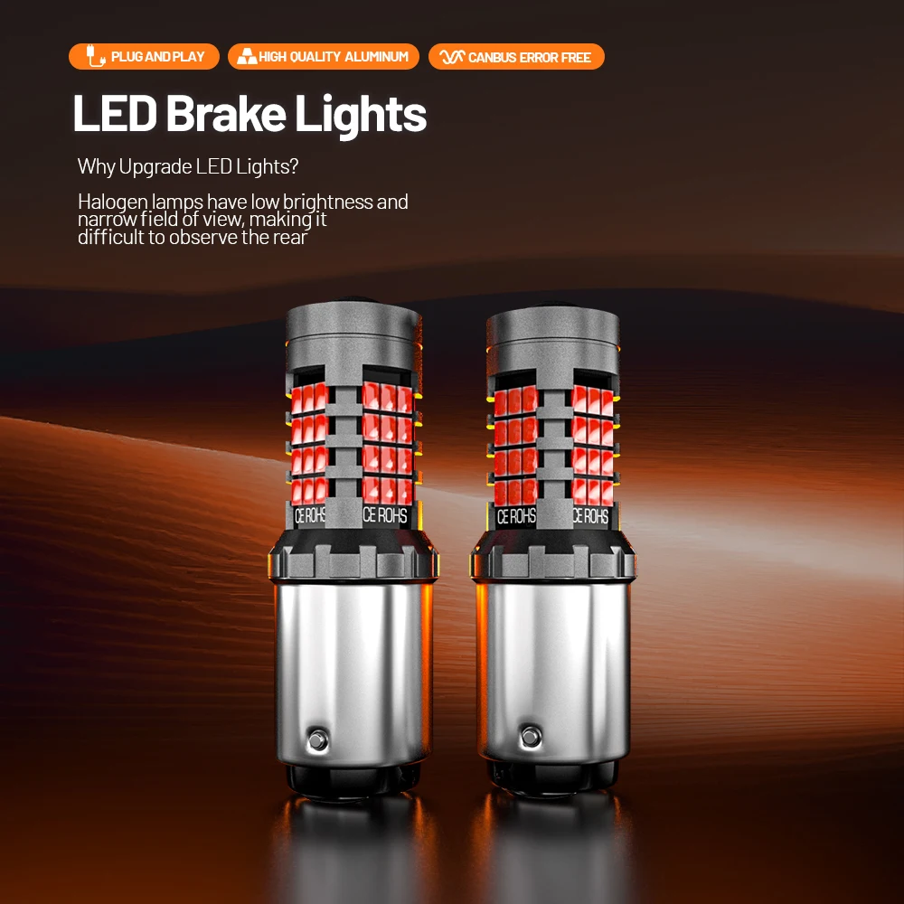 2pcs LED Brake Light Blub Lamp P21/5W 1157 BAY15D Canbus For Renault Grand Scenic  Laguna Sport Logan Master Megane 1 2 3 Twingo