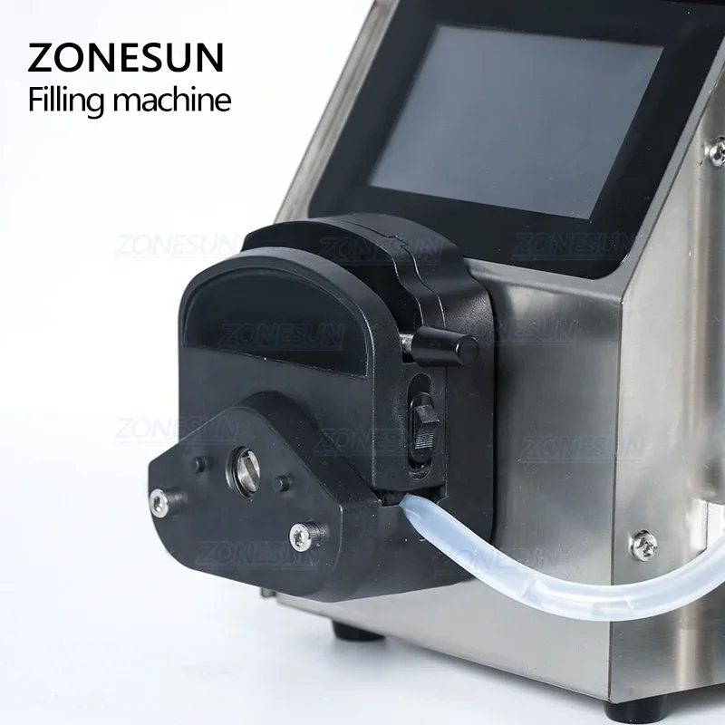 ZONESUN Semi Automatic Filling Machine CNC Drinking Essential Oil Beverage Peristaltic Pump Filler Milk Perfume Cosmetic Bottle