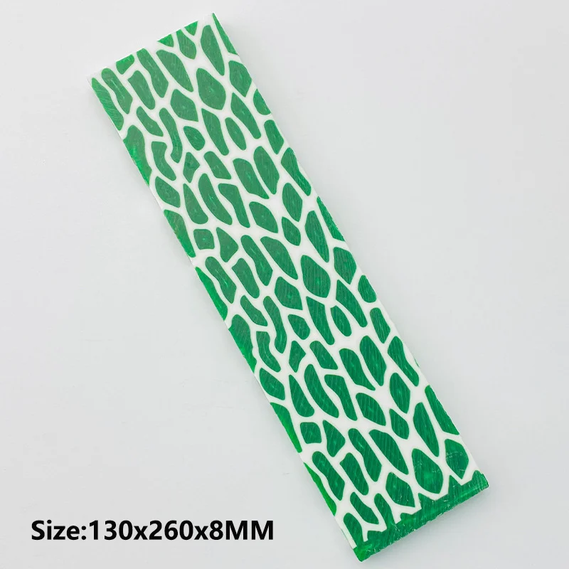 Imagem -06 - Colorido Padrão Girafa Resina Composite Board Material Faca Handle Patches Escalas Faça Você Mesmo Fazer Placas Táticas 260x130x8 mm 1pc