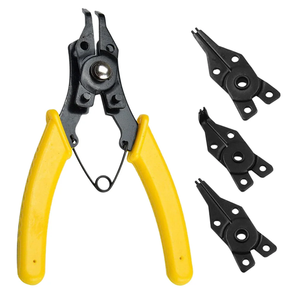 

Multifunctional Circlip Pliers Mechanic Tools External CirClips Assortment Retaining Ring Curved Yellow Handle Straight