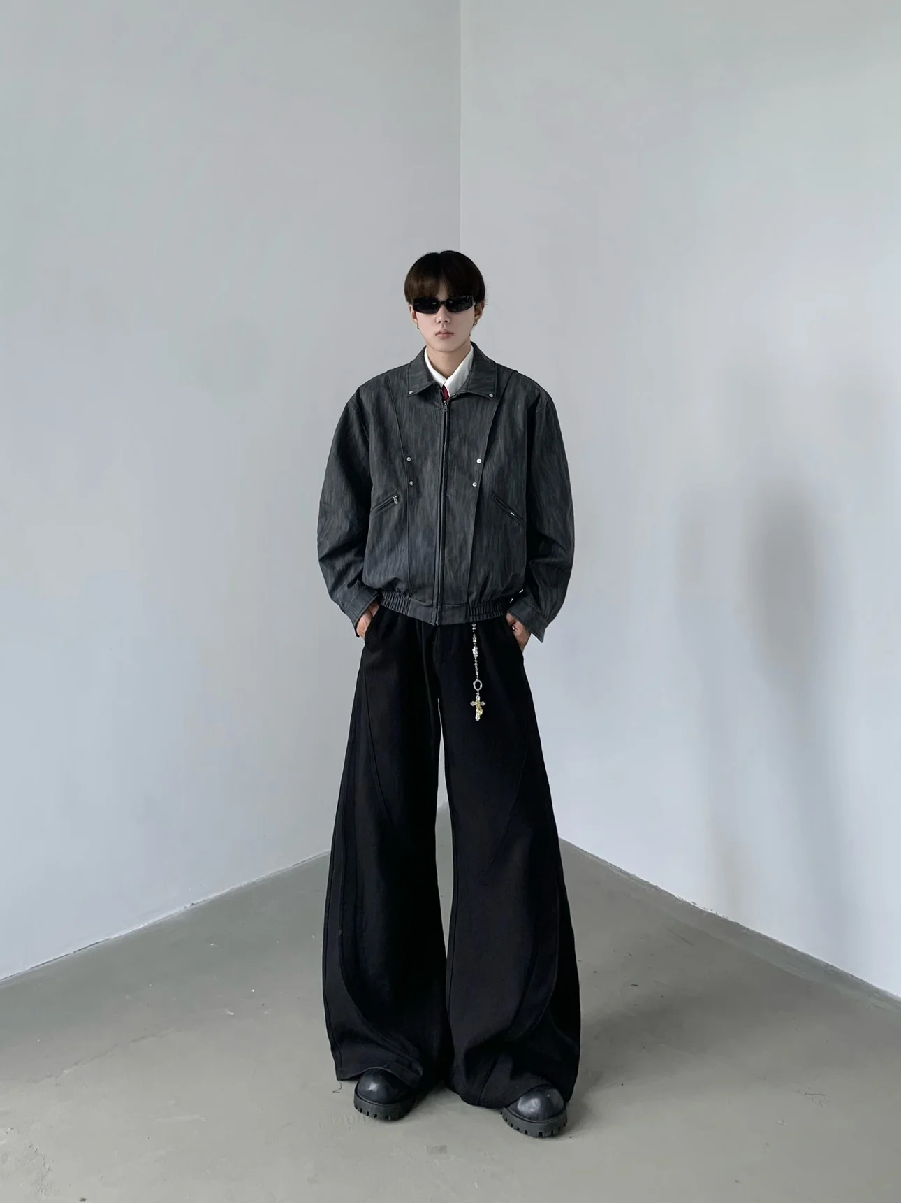 

Cleanfit Jaet из искусственной кожи с свободным ворсом, модная городская осенне-зимняя верхняя одежда для пар, универсальная длинная молния све