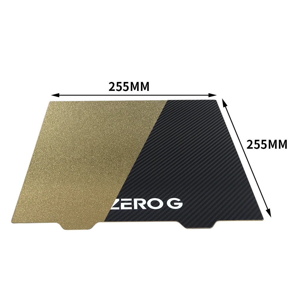 FYSETC JANUS BPS-PET Plate 255x255mm Carbon Fiber Texture Film Build Plate Gold Textured PEI Powder Coated For 3D Printer Bed