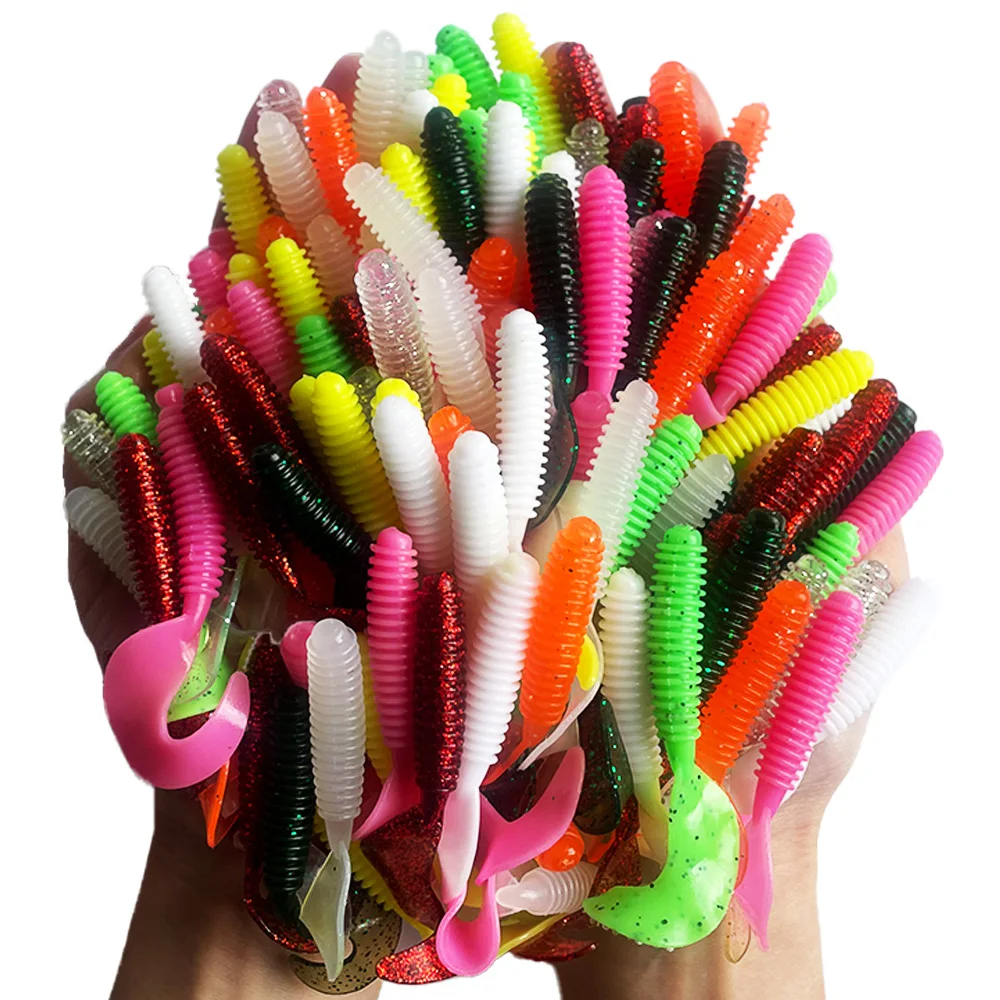50/100/150 Stück Silikon-Köder, Künstliche Fischköder, Schwimmköder für Angelzubehör, Wobbler, Crankbaits, Kunstköder – Detail 4