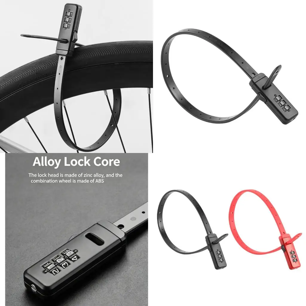 Portable 3 Digit Password Tie Lock Replacement Anti Theft Bike Motorcycle Helmets Lock Cycling Accessories Enduring high quality