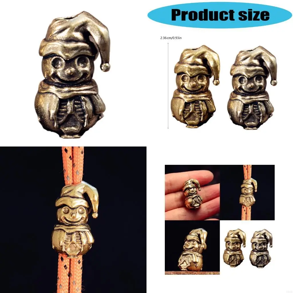 

Artistic Snowman Pendant for Necklaces Jewelry and Paracord Projects Lanyard Y08E