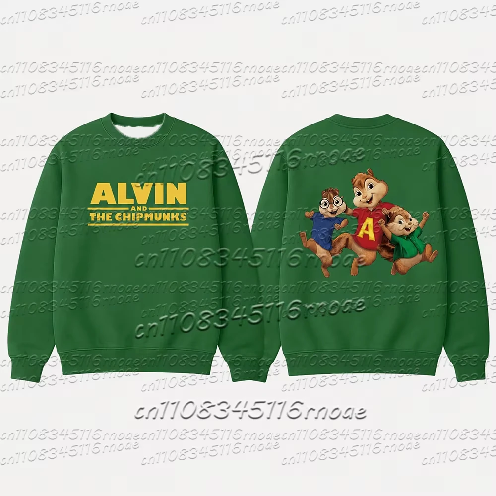 Alvin und die Chipmunks 2026 Mode Unisex Freizeit-Sportbekleidung Herren-Hoodie Alvin Chipmunk Halloween-Kostüm Kinder-Pullover – Detail 7