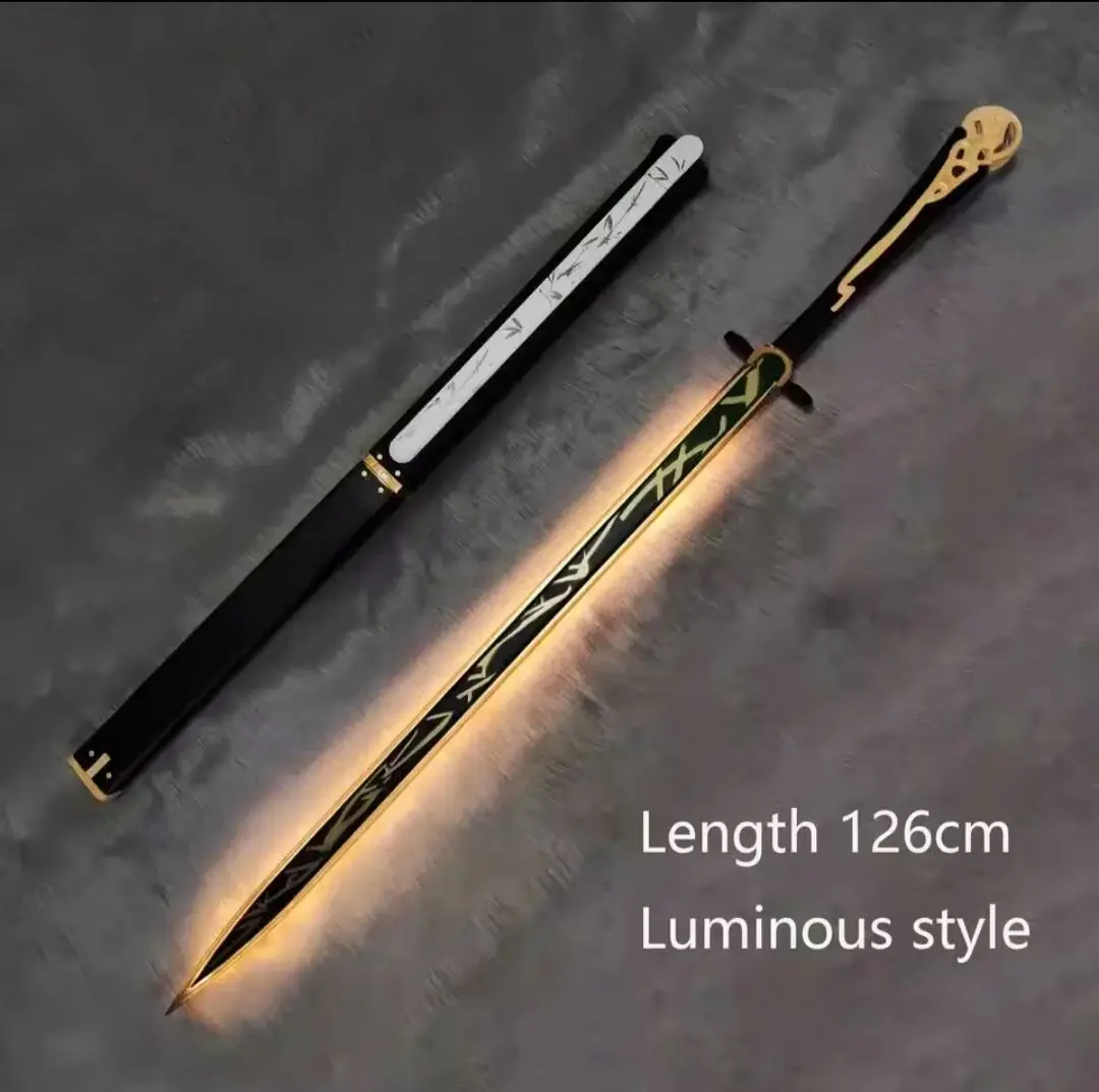 ดาบเรืองแสงชิวหยวนและอาวุธไม้ไผ่ เกมวูธีริงเวลส์ อุปกรณ์ประกอบคอสเพลย์ ฮาโลวีน คริสต์มาส ปาร์ตี้ ชุดแฟนซี