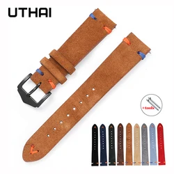 Leather Strap Suede Suede Strap 20mm 22mm Watchband Quick Release Watch Accessories For Huawei Watch Samsung Watch UTHAI Z72