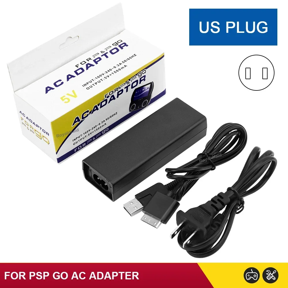 US EU Stekker NIEUW 5V Wand USB Oplader Voeding AC Adapter met Oplaadkabel Gegevenskabel voor PSP GO AC Adapter Accessoires