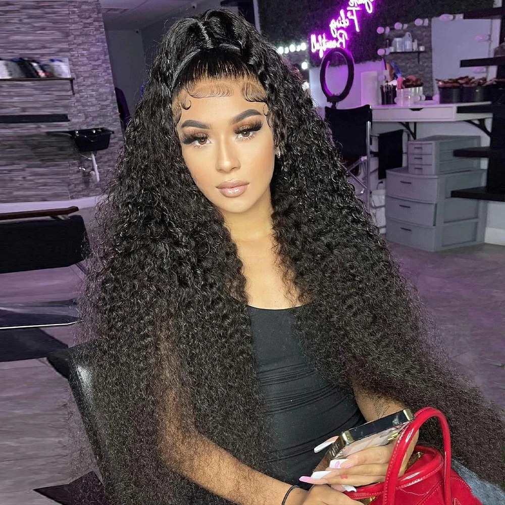 

13x6 Curly Lace Front 100% Natural Full Human Hair Wig Brazilian HD Transparent 13x4 Lace Frontal Colored Wigs For Women Choice