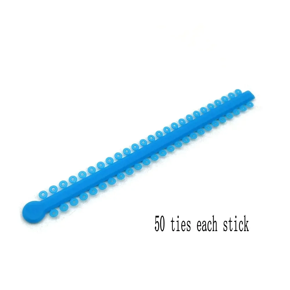 1000PCS/20Sticks Dental Orthodontic Elastic Ligature Ties Bands for Brackets Braces Dental Ligature Tie Supplier