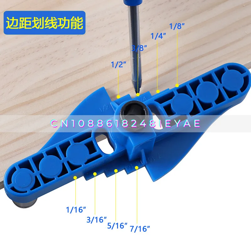 2-in-1 Straight Hole Punching Positioner, Self-aligning Scribe, Log Tenon Puncher DIY Woodworking Tools