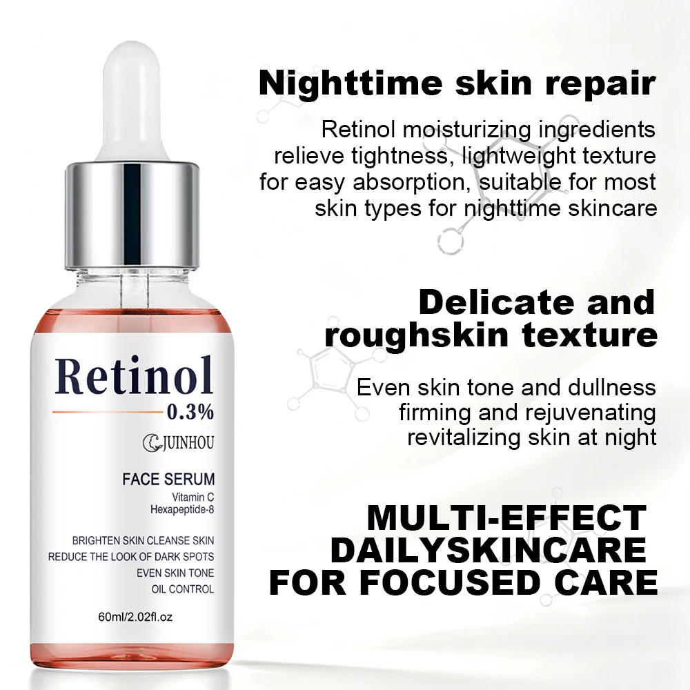 JUINHOU 3-teiliges Hautpflege-Serum Salicylsäure Niacinamid Retinol Aufhellend Porenverfeinernd Ölkontrolle Feuchtigkeitsspendend für Tägliche Hautpflege – Detail 7