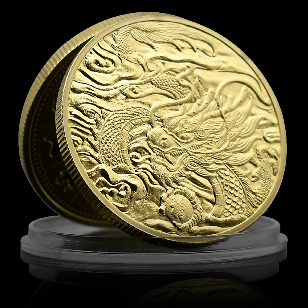 2024 Chinese Zodiac Dragon Year Coin Collection Fu Character Bring Good Luck Commemorative Medal in Capsule