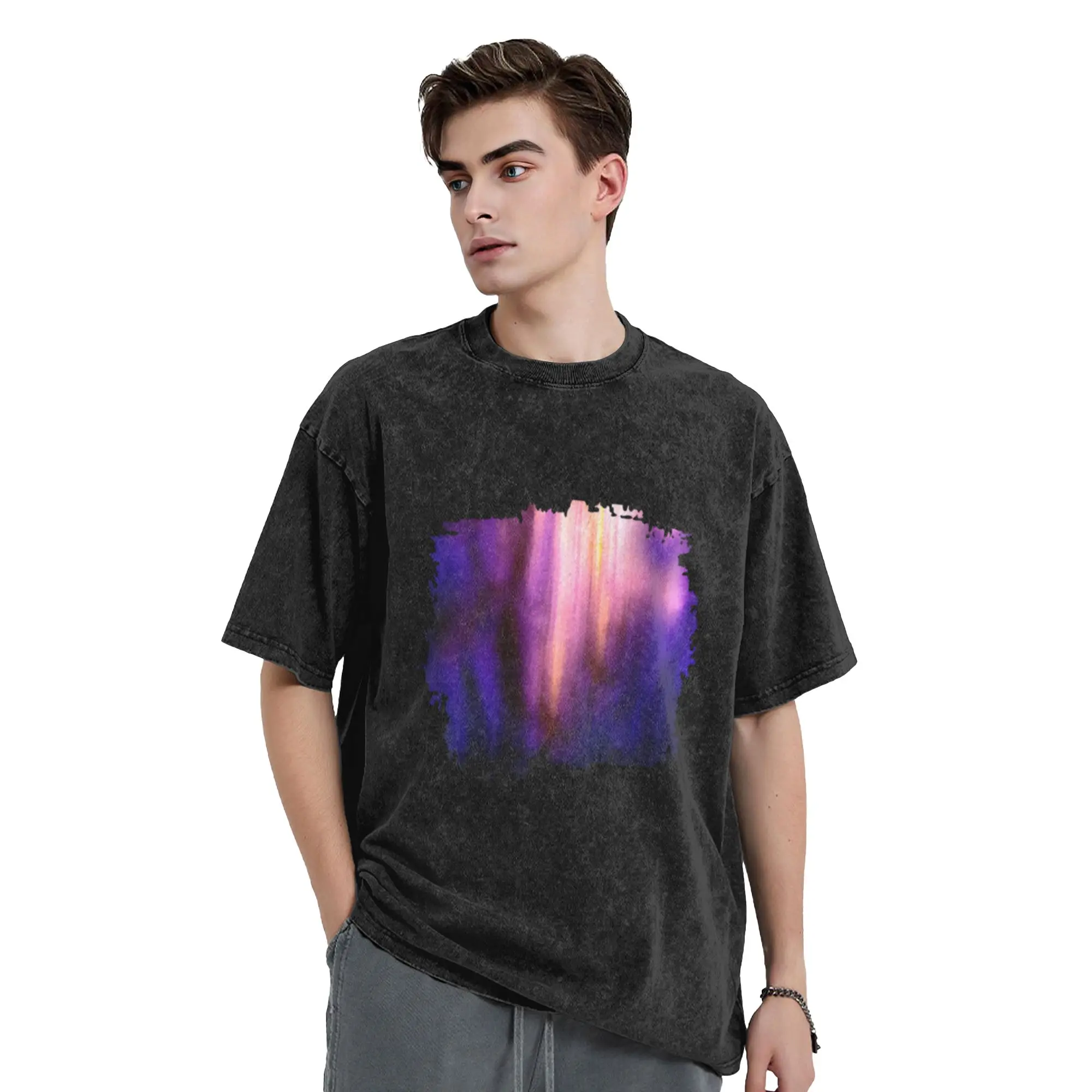 Watercolor texture effect painting  Unique Comfort A T-Shirt Oversized Short Sleeve Men's Women's Cotton Tees Tops