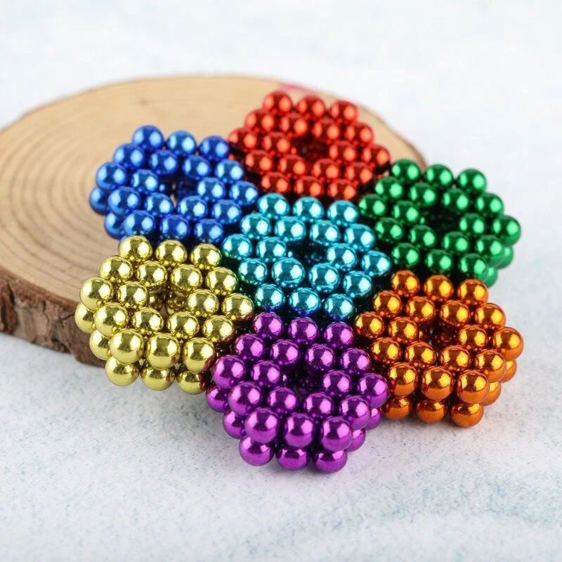 5 مللي متر 10 الملونة جولة المغناطيس الكرة الخرز قوي النيوديميوم المغناطيسي هوك دفع دبوس DIY بناء تجميعها اللعب مهرجان هدية #3