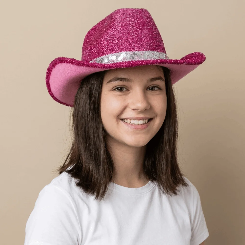 Fashion Sequin Bowler Hat Glitter Adjustable Western Cowboy Hat Jazz Hat Fedoras Hat Cowgirl Hat Prom