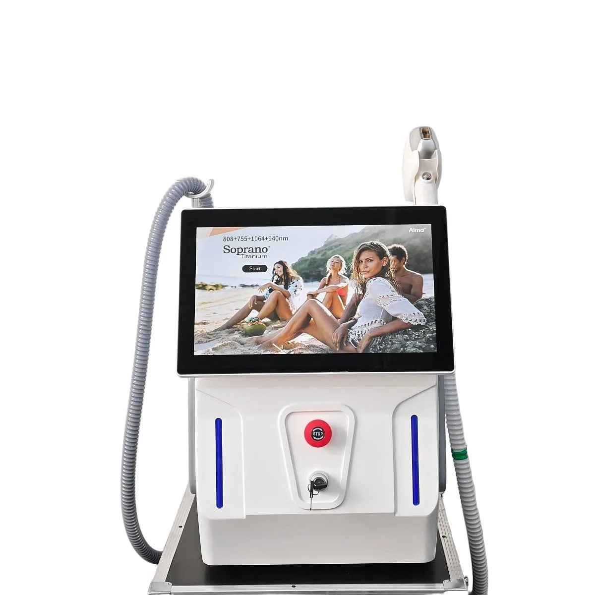 Soprano Titanium Ice Platinum Diode Laser Hair Removal Machine 2-in-1 Painless 755/808/940/1064nm 4-Wavelength view 2