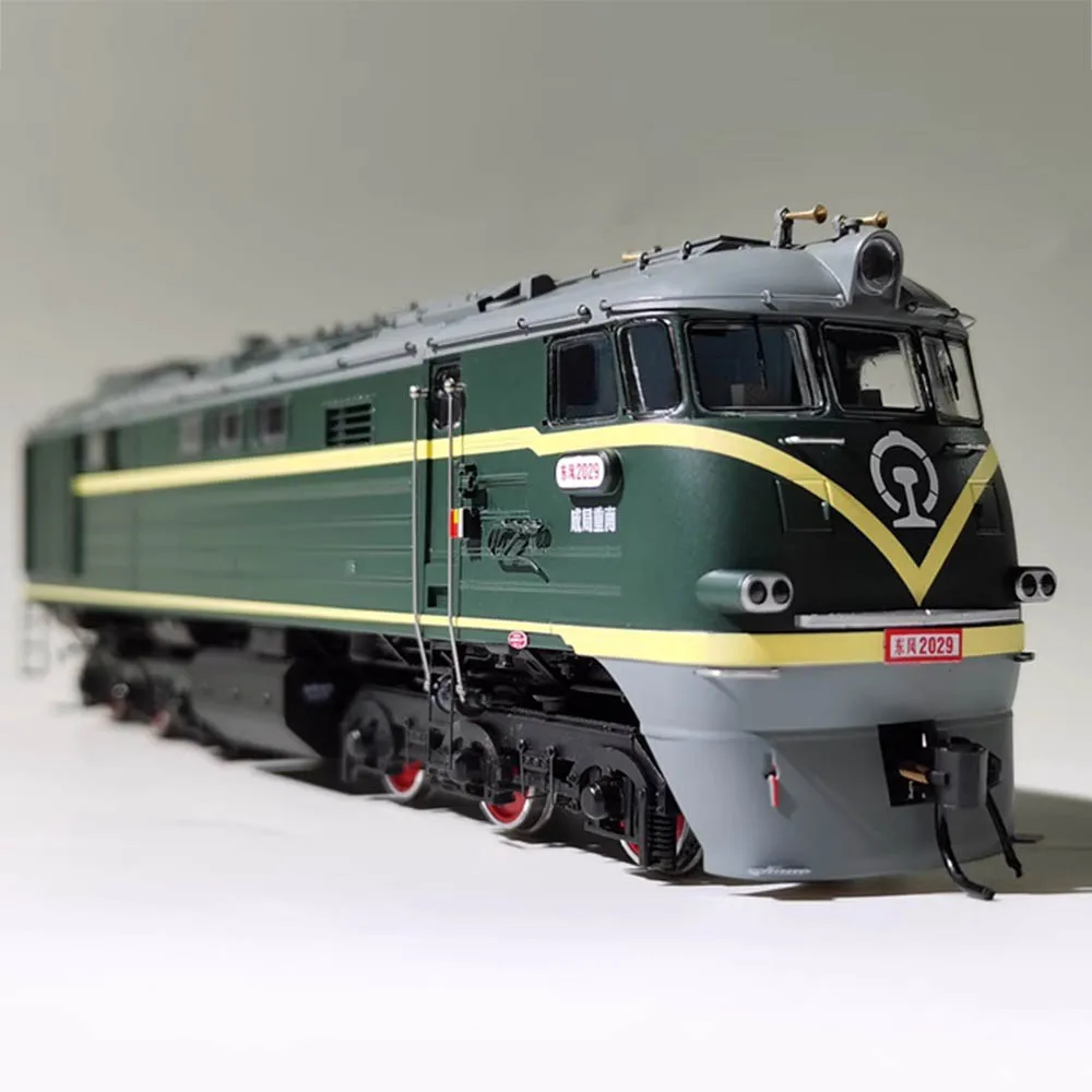 N27 Train Model HO 1/87 0059 1443 Dongfeng Diesel Locomotive DF3 Three-window Version Movable Rail Car Model Toy