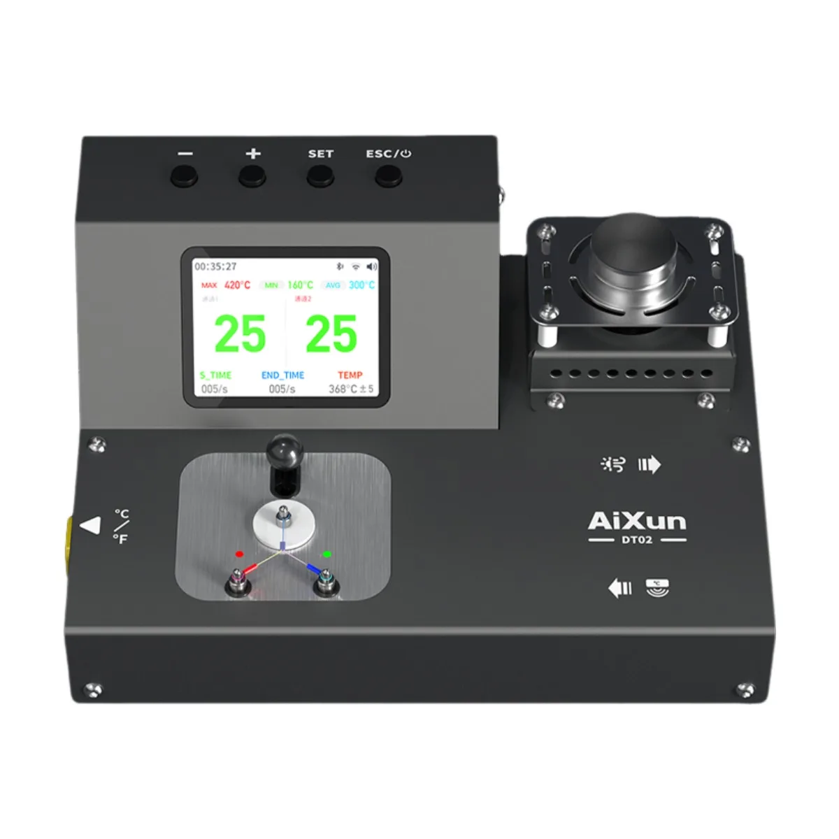 AIXUN DT02 الذكية شاشة ديجيتال ميزان الحرارة OLED لمحطة لحام مسدس هواء ساخن سبيكة لحام نصائح جهاز قياس درجة الحرارة #6