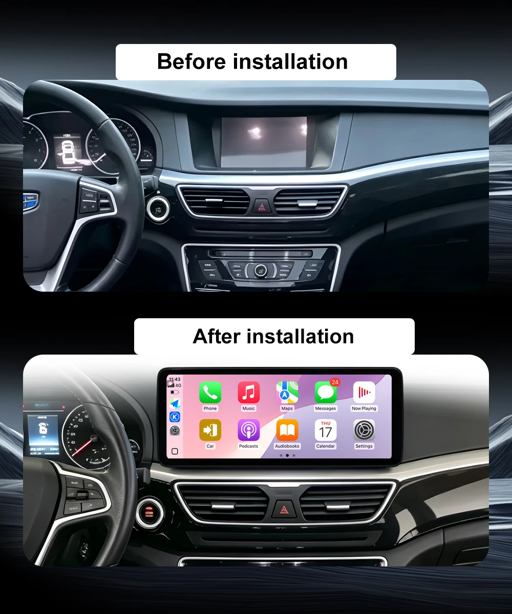 Wireless CarPlay For Geely Emgrand GT GC9 Borui 2015-2016 Car Radio Multimedia WIFI Navigation GPS Android 16 UItra-thin Screen