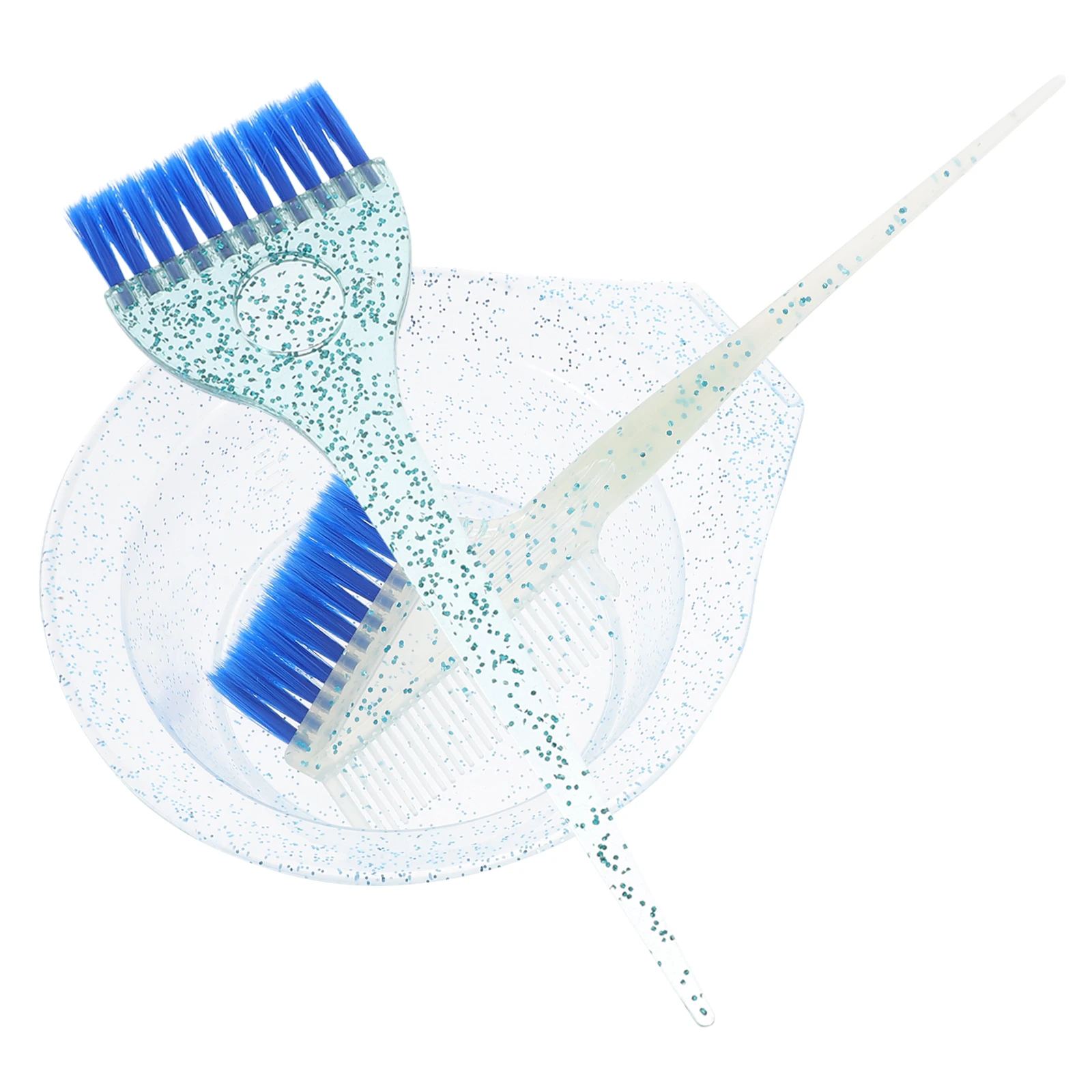

Hair Dyeing and Dish Brushing Set Color Applicator Shake Brushes for Stylist Black Bowls Fiber Wool Tools